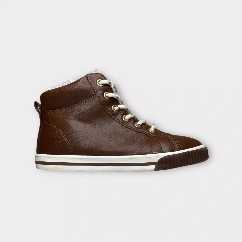 Gymboree Brown Fur Lined Lace Boots